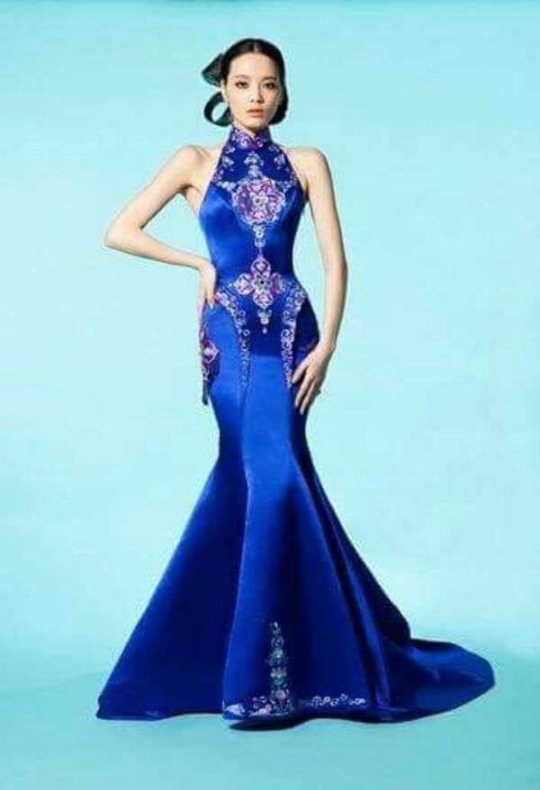 Dame in Ne Tiger Qipao China Fashion Dress #6 legpuzzel online