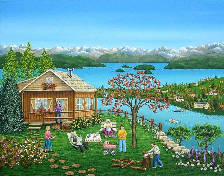 Casa à beira do lago #2 puzzle online
