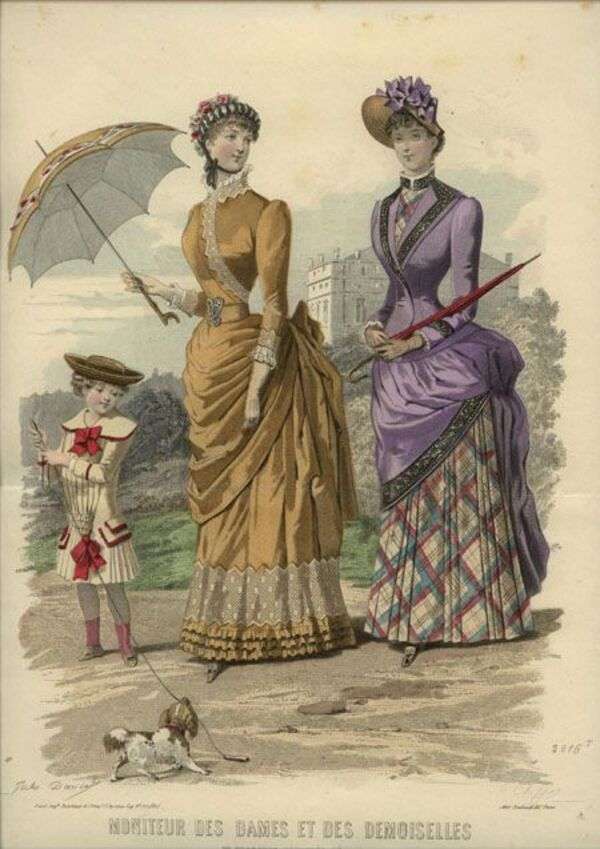 Senhoras na moda francesa do ano 1884 (1) quebra-cabeças online