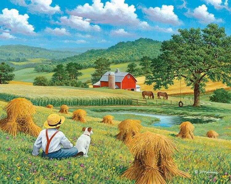 agricultor em repouso puzzle online
