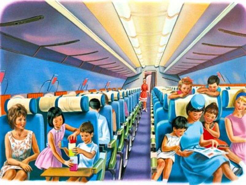 Children traveling by plane jigsaw puzzle online