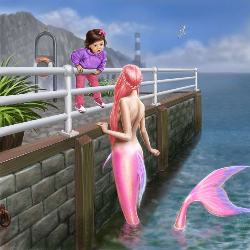 女の子と人魚 オンラインパズル