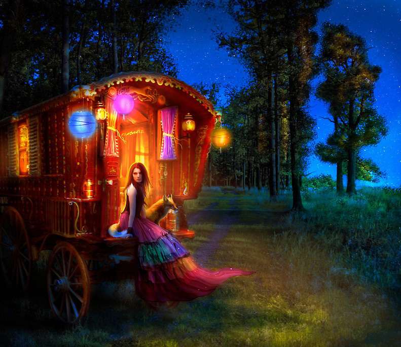 подорожуючий цирковий вагон пазл онлайн