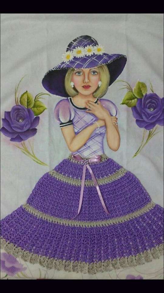 Diva girl purple hat jigsaw puzzle online