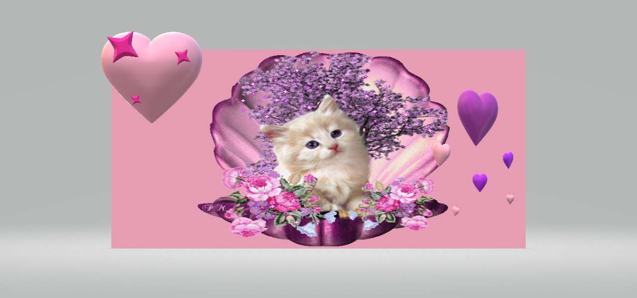 pisica roz puzzle online