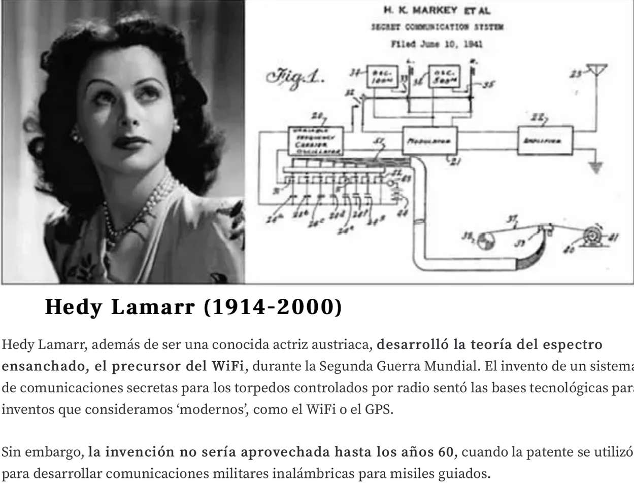 Hedy Lamarr pussel på nätet