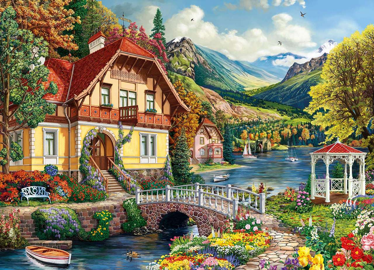 Dům u rybníka online puzzle