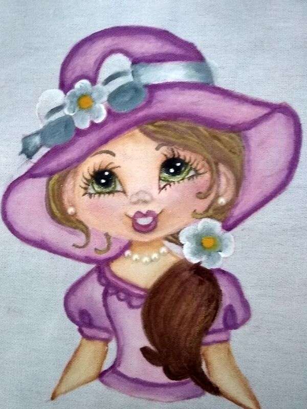 Girl Diva Hat Lilac jigsaw puzzle online