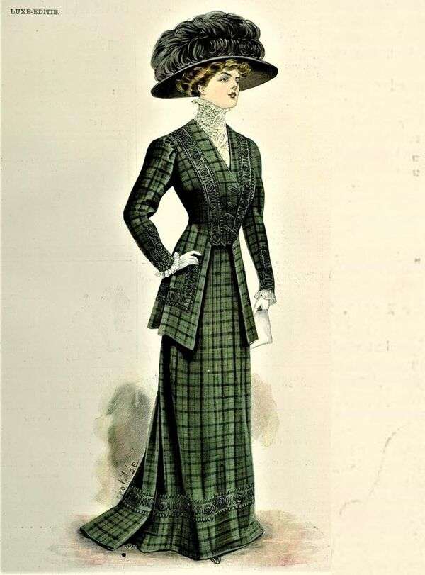 Dame à la Mode Gracieuse Année 1908 (1) puzzle en ligne