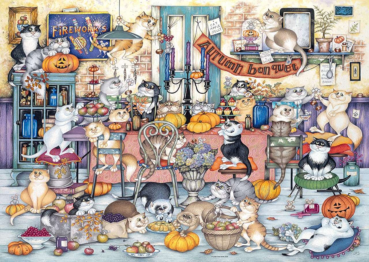 Gatti pazzi, concorso di Halloween puzzle online