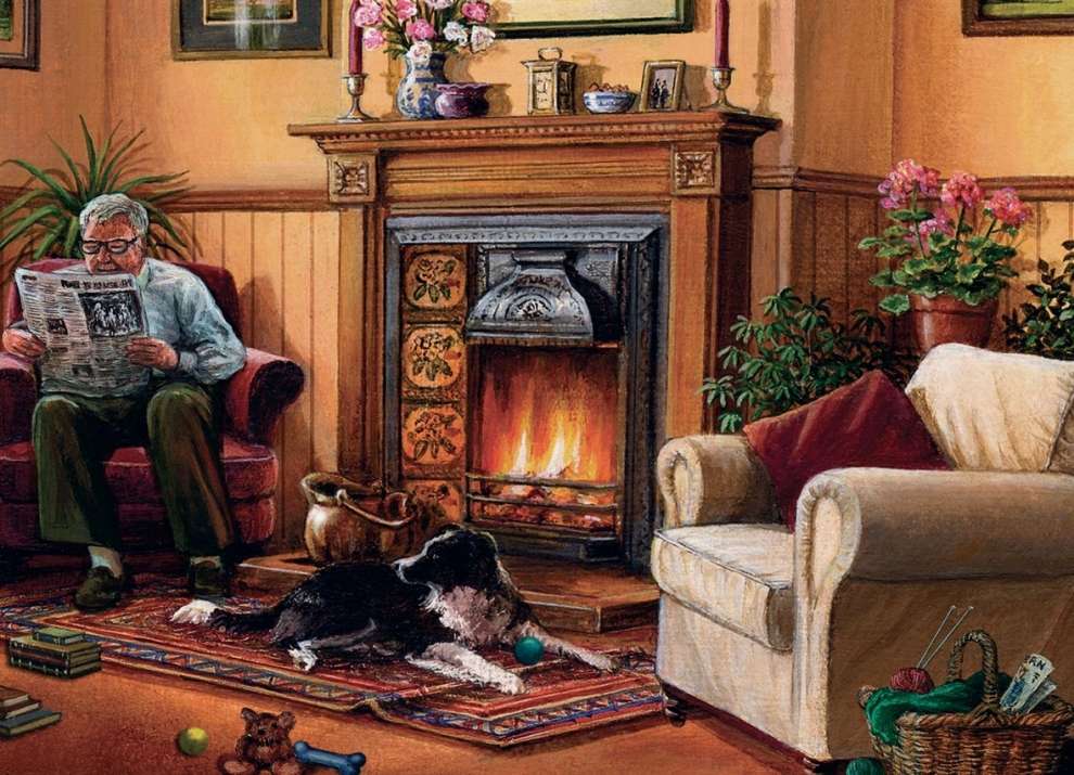 spending the afternoon by the fireplace jigsaw puzzle online