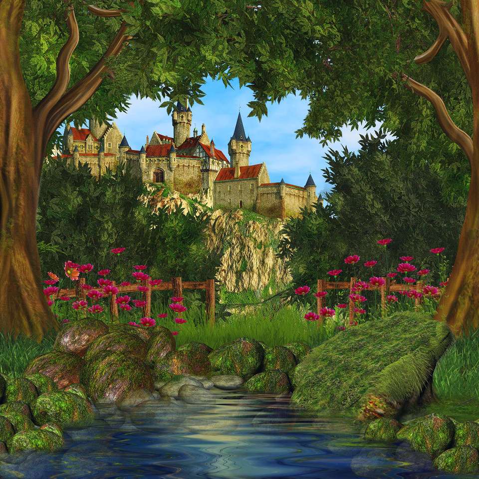 château dans la forêt puzzle en ligne
