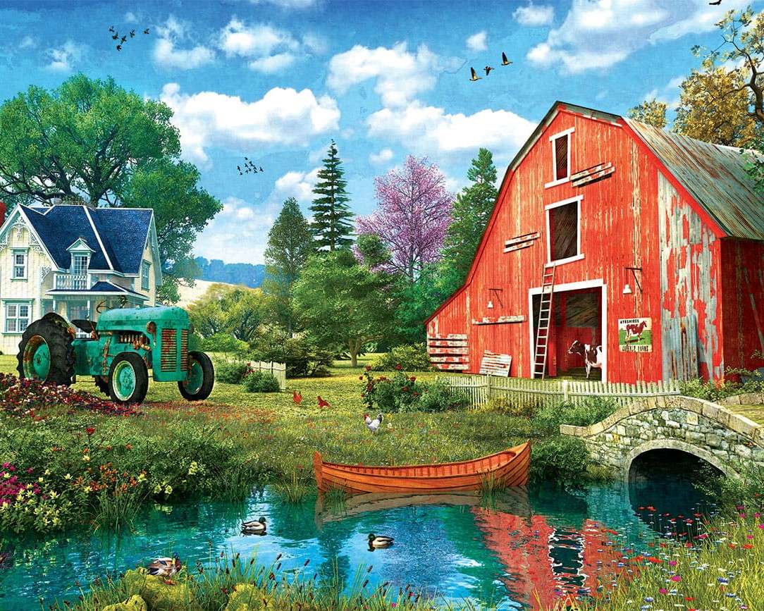 Bauernhof auf dem Lande Puzzlespiel online