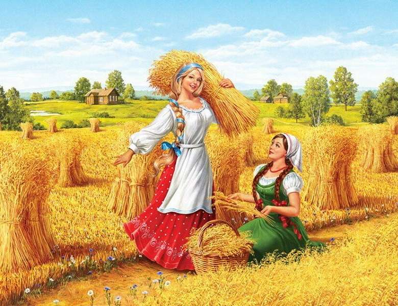 colheita de trigo no campo puzzle online