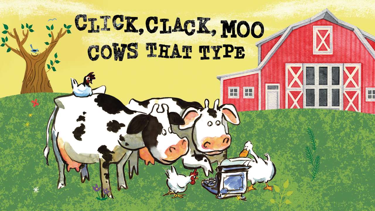 Klicka på Clack Moo, Cows That Type Pussel online