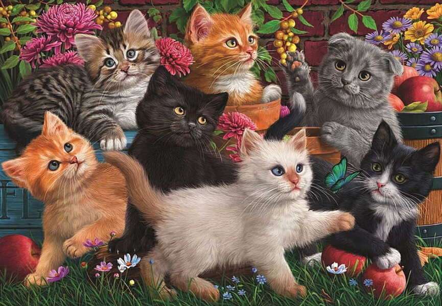 Kittens in de tuin #4 legpuzzel online