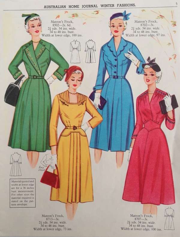 Női az ausztrál divatban 1950 (5) online puzzle