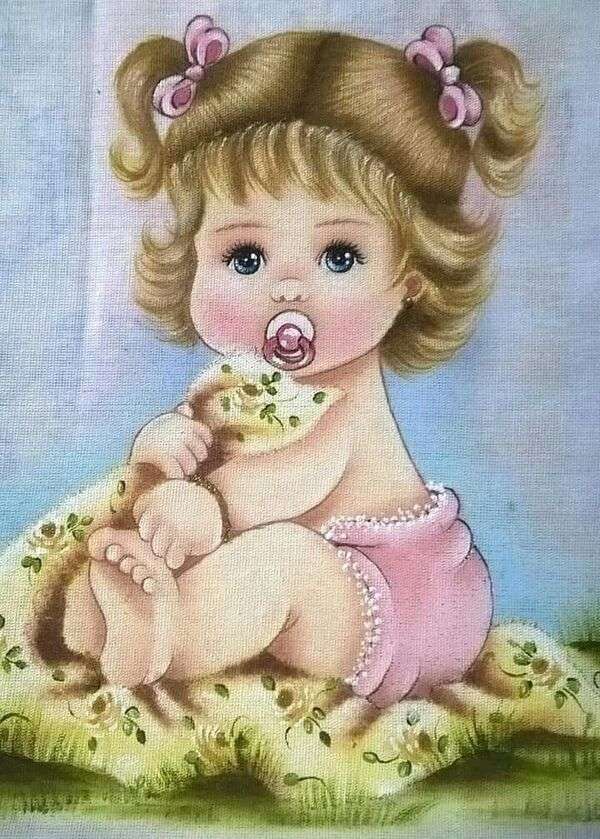Όμορφο και χαριτωμένο μωρό #5 online παζλ