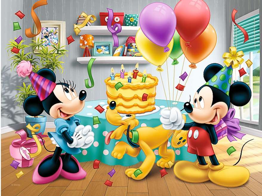 Mickey Mouse - cumpleaños - rompecabezas en línea