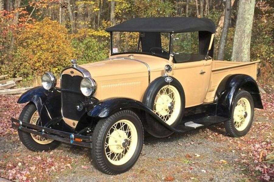 Auto Ford Model A Roaster Pick-up Jaar 1931 online puzzel