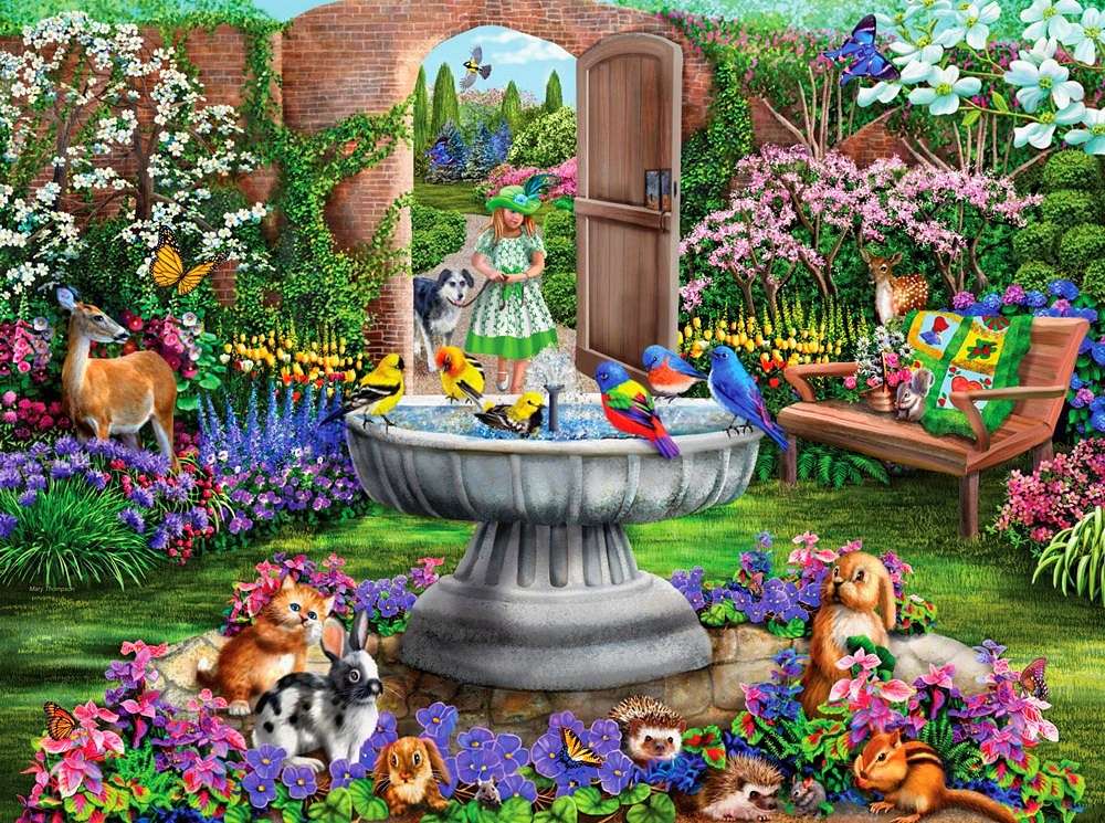 la fontana segreta del giardino puzzle online