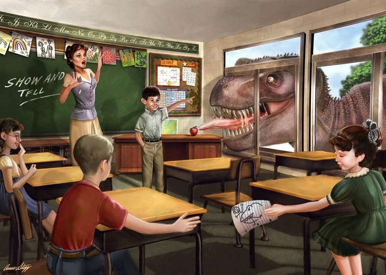 Ich dachte, ich hätte einen Dinosaurier gesehen Puzzlespiel online