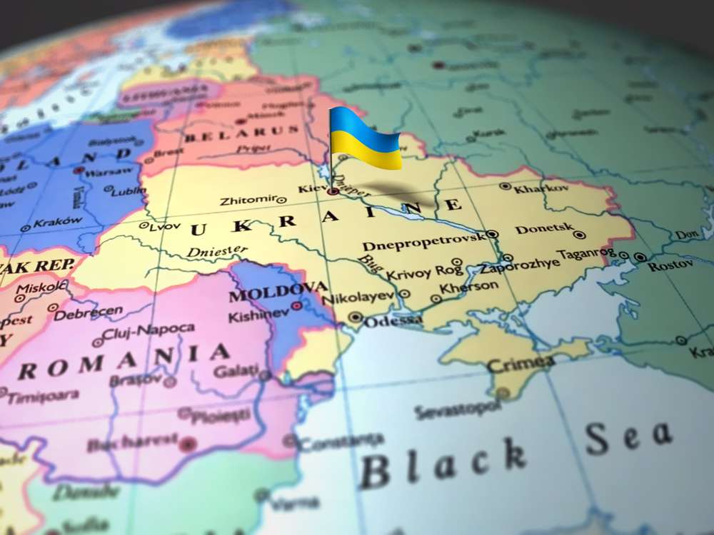 Poloha Ukrajiny na mapě skládačky online