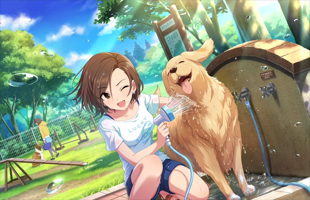 Seira mizuki y perro rompecabezas en línea