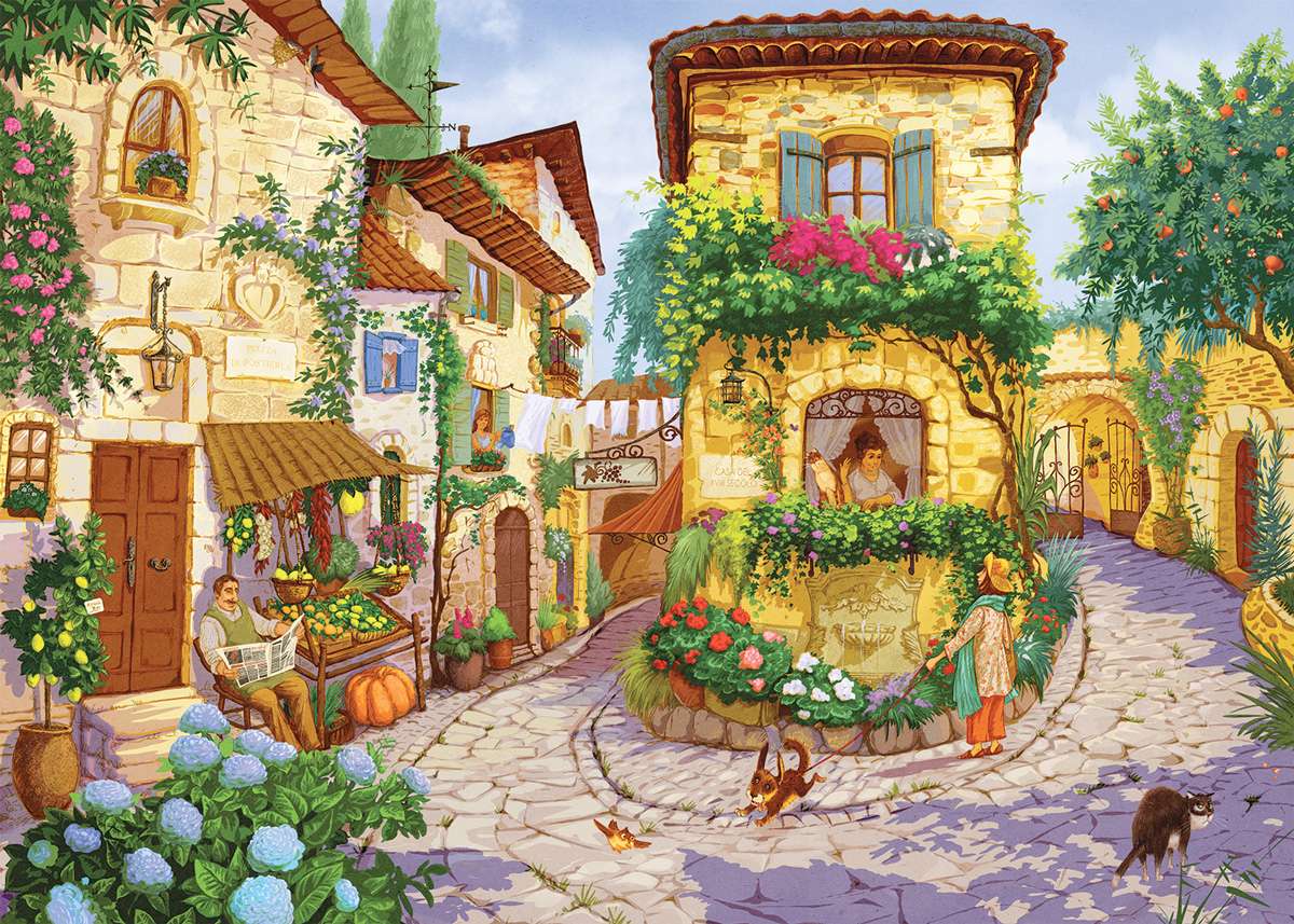 Piața satului italian puzzle online