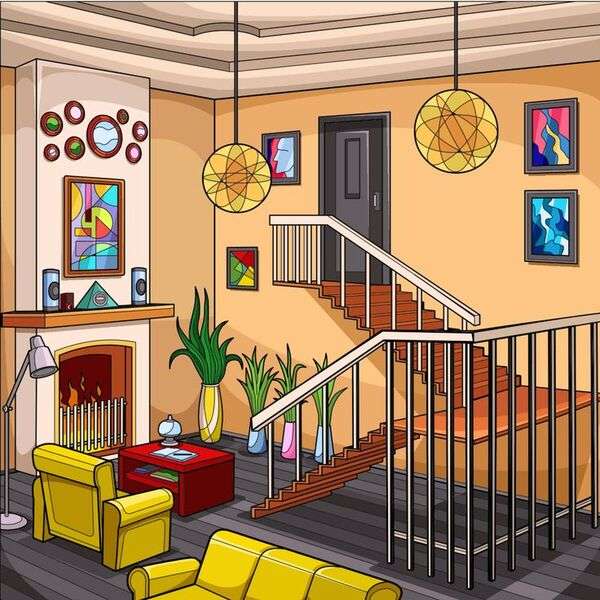 Linda sala de estar de uma casa #24 puzzle online