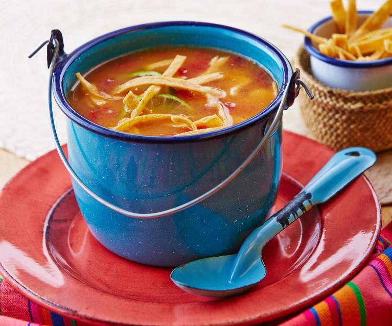 Мексиканска лайм супа с пилешко онлайн пъзел
