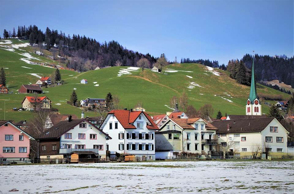Een dorp in Zwitserland legpuzzel online