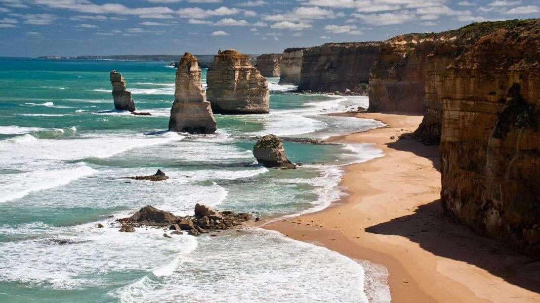 Вид на океан Двенадцать апостолов в Австралии # 2 пазл онлайн