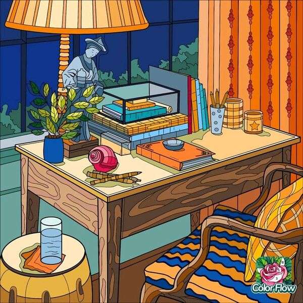 Cute home study room #6 online puzzle