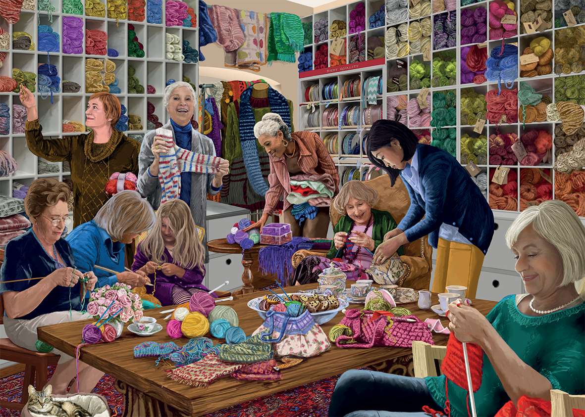 Clubul de tricotat jigsaw puzzle online