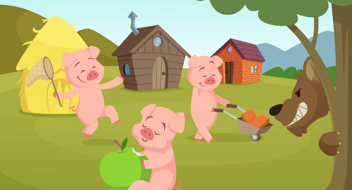 Τα τρία μικρά γουρούνια online παζλ