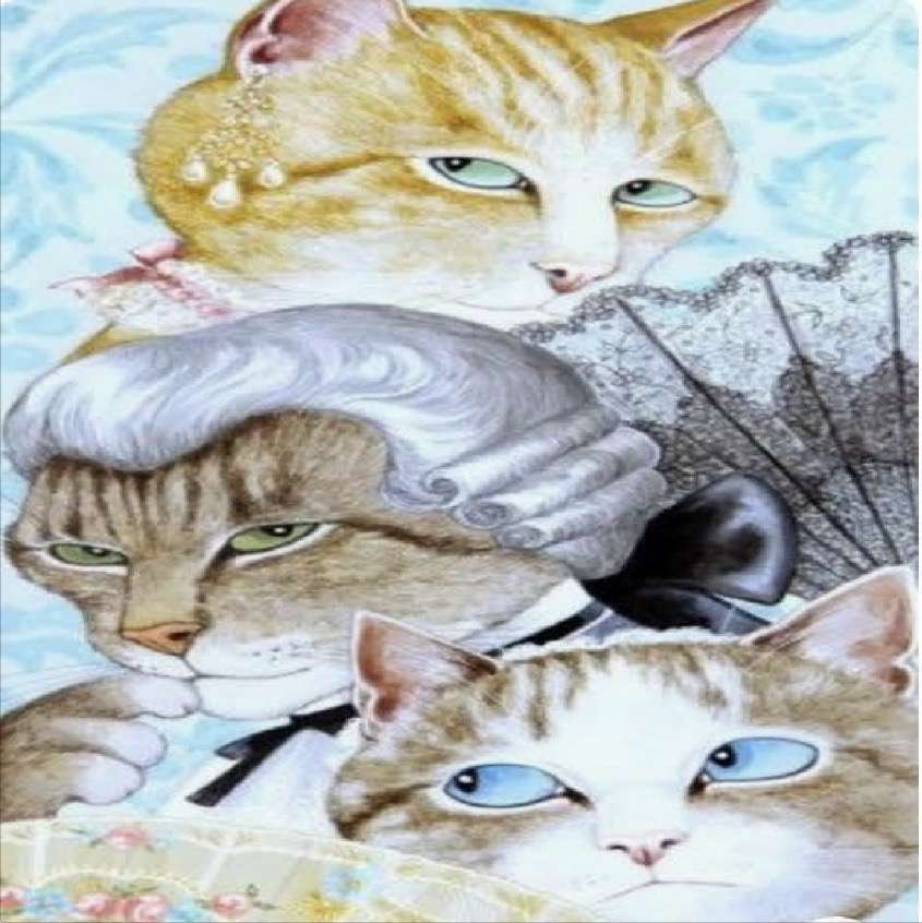 tři rúznobarevné kočky jigsaw puzzle online