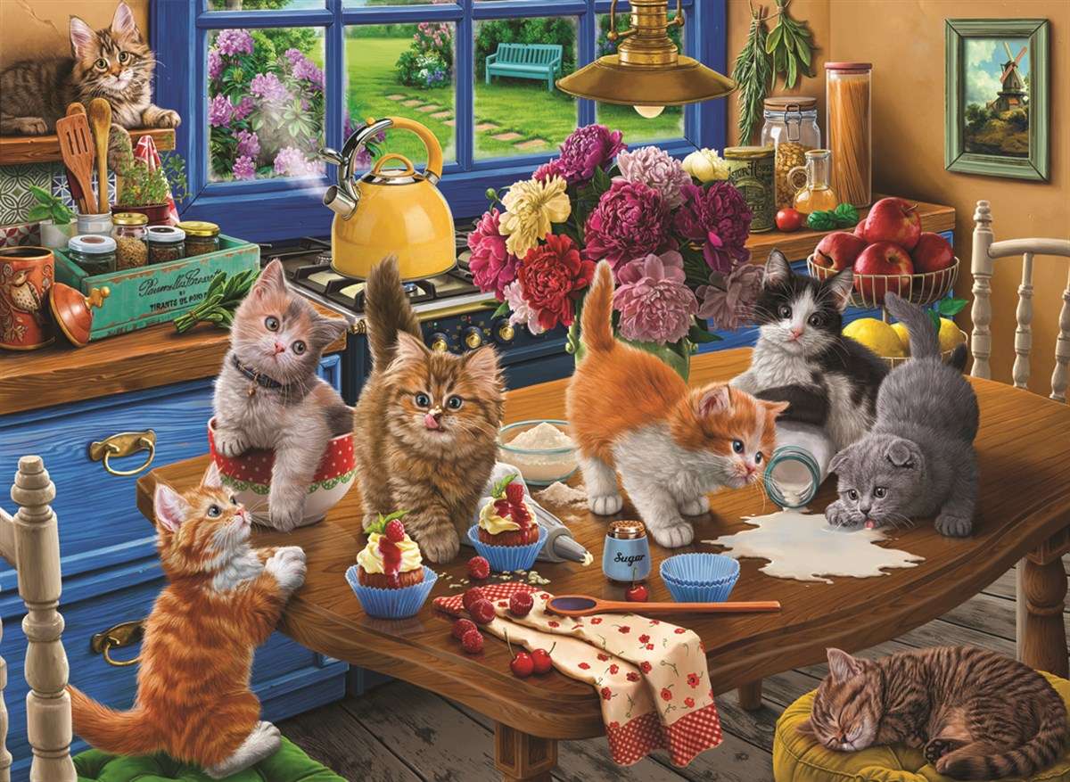 Keuken Katten online puzzel