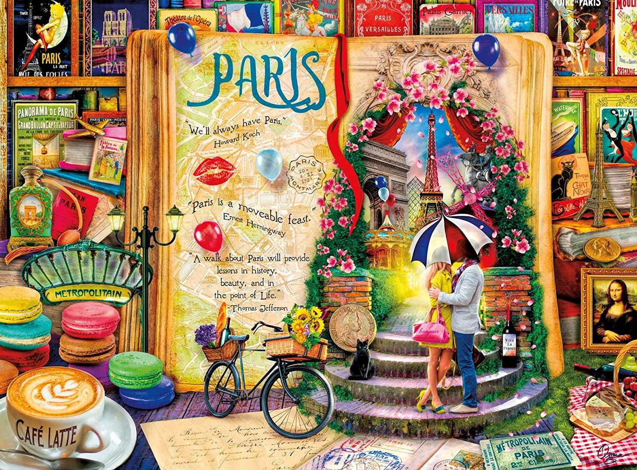 Животът е отворена книга ПАРИЖ онлайн пъзел