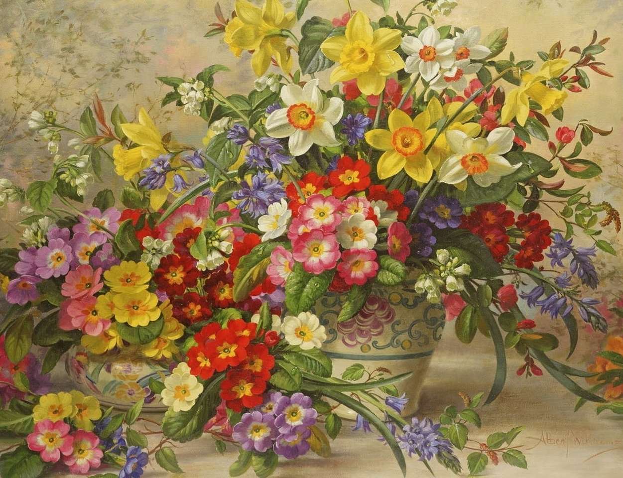 Весняні квіти онлайн пазл
