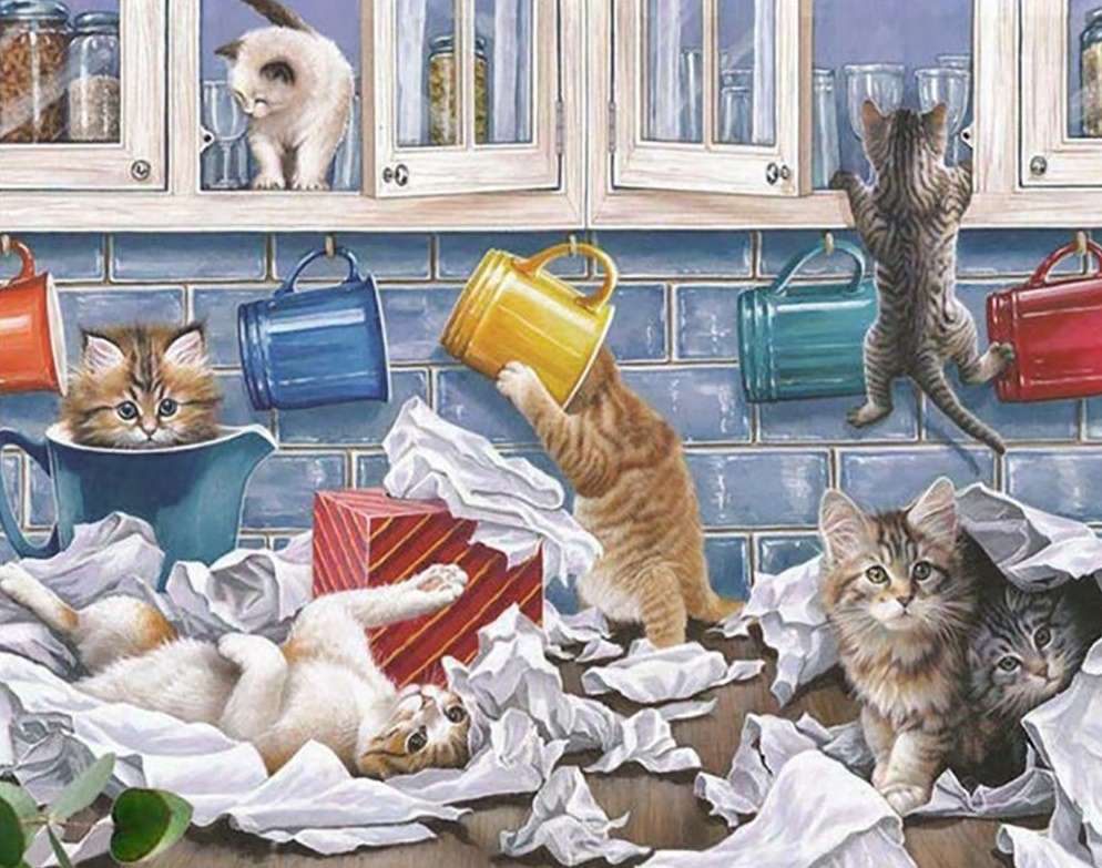 gattini che fanno le loro cose puzzle online
