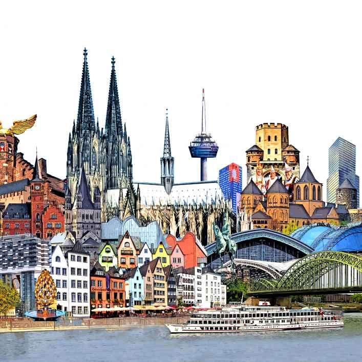 Köln collage pussel på nätet