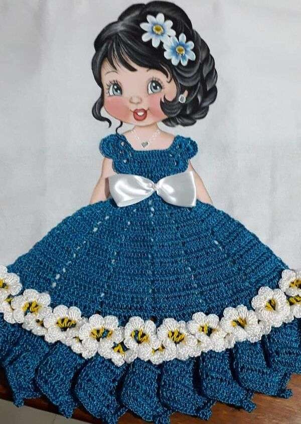 Diva meisje blauwe jurk legpuzzel online