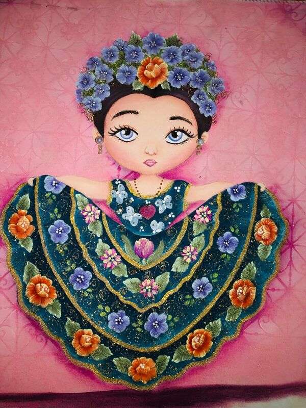 Girl Diva Mexican dress jigsaw puzzle online