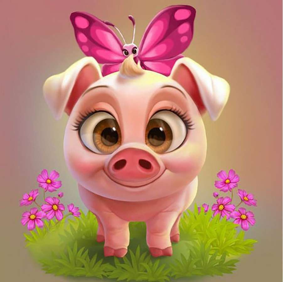 porc fericit puzzle online