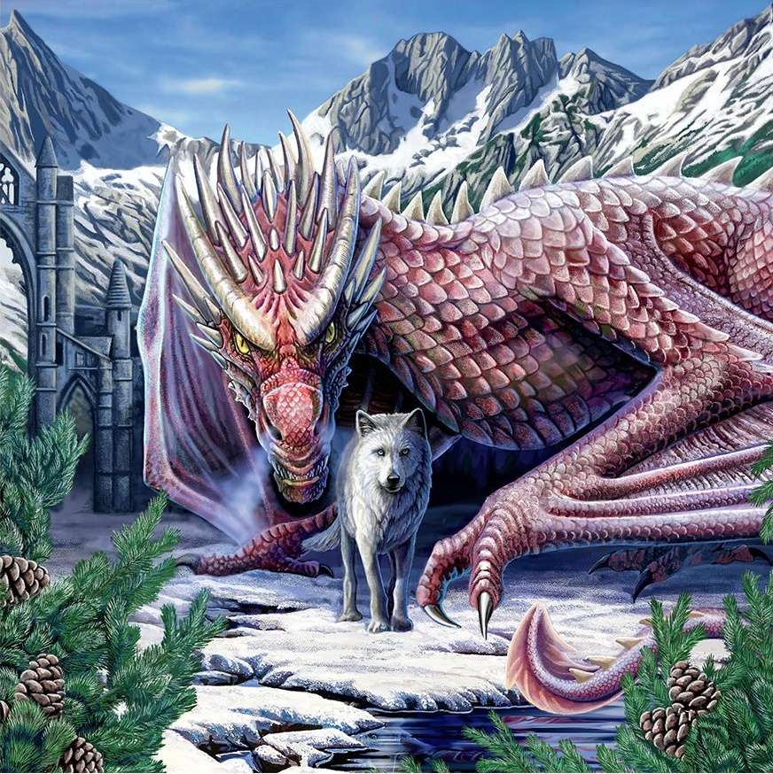 dragon et loup puzzle en ligne