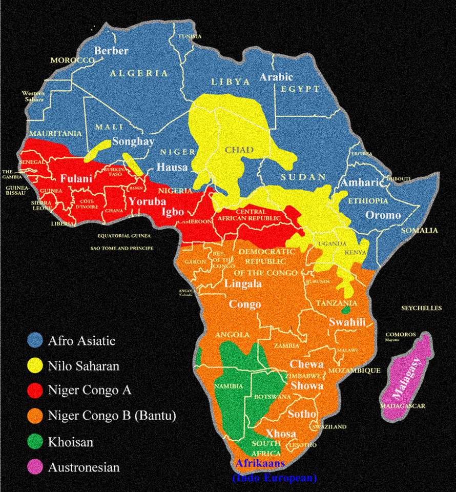 Mappa dell'Africa. puzzle online