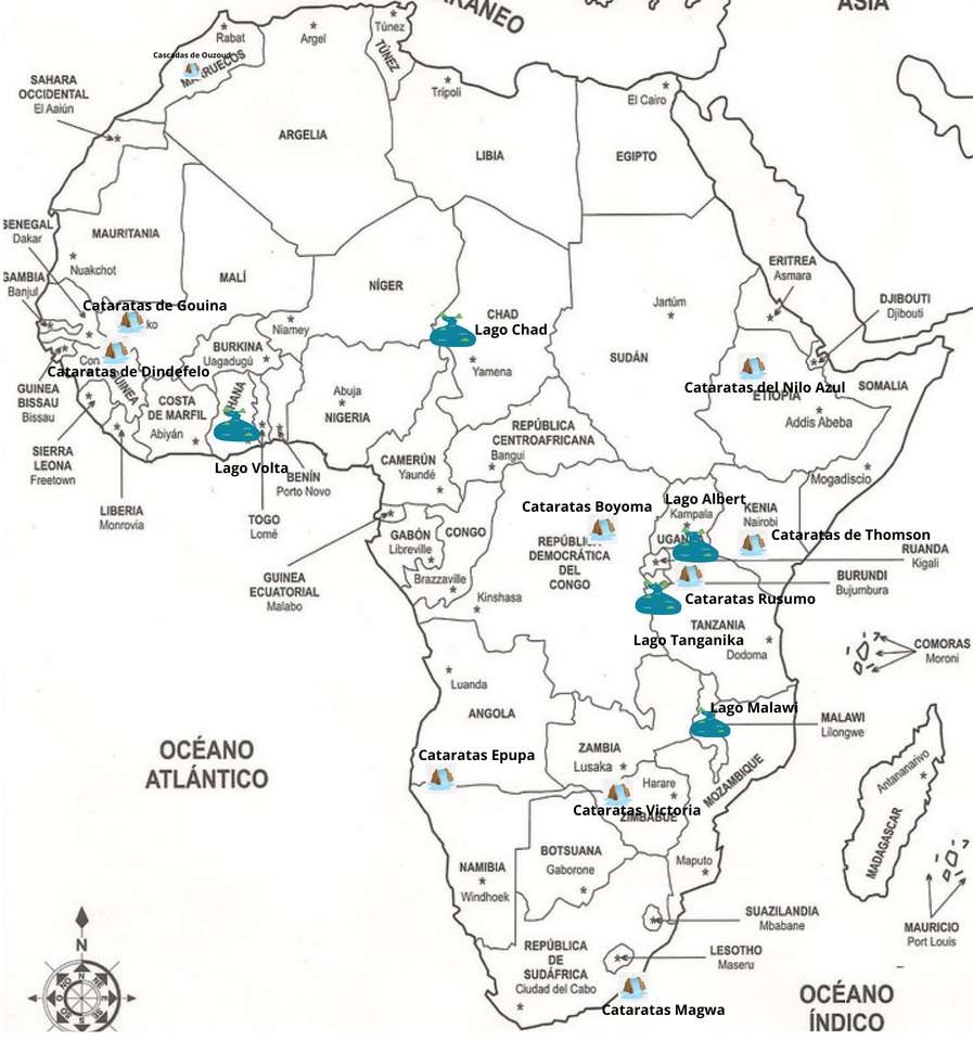 Mapa africa rompecabezas en línea