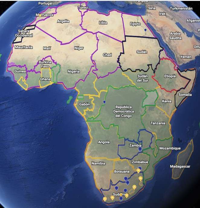 Tweede puzzel van het continent Afrika. online puzzel