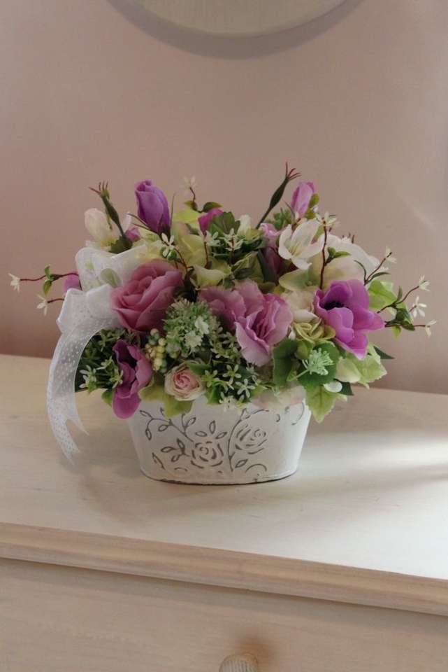 Пастельний букет квітів пазл онлайн